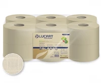 Lucart 812276J Toalettpapír 2 rétegű közületi átmérő: 19 cm 12 tekercs/karton 19j econatural _ havanna barna kép