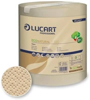 Lucart 852407J Kéztörlő 2 rétegű tekercses átmérő: 17,5 cm egyesével csomagolt 2.300  econatural _ havanna barna kép