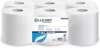 Lucart AQUASTREAM 150 LUCART_812223J Toalettpapír 2 rétegű közületi átmérő: 19 cm 600 lap/tekercs 12 kép