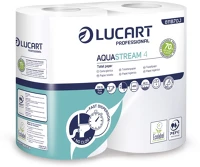 Lucart DA503XSZTD811B70J Aquastream 4 vízben oldódó ultra hosszú wc papír - 2 rétegű, 4 tekercs kép