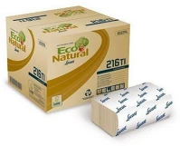 Lucart H65832324A Eco natural l-one hajtogatott szalvéta 150 lapos, 2 rétegű, 40 csomag/karton kép