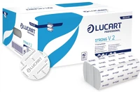 Lucart H65863045 Strong v2 hajtogatott kéztörlő 2 rétegű cellulóz 20x190 lap / karton kép
