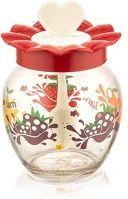 Luxplastic C-00181 frutta üveg lekvártartó 370ml, piros, narancs vagy citromsárga színű kép
