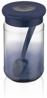 Luxplastic C-00488 Iris  rainbow indigókék üveg tároló kanállal 380ml kép