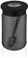 Luxplastic C-00509 Iris  black pearl üveg tároló kanállal 380ml kép