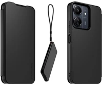 Made for xiaomi WIFOLIOREDMI13CNDR Redmi 13c 5g  tok álló, bőr hatású flip, kártyazseb + kézpánt, fekete kép