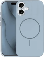 Mag TF5907504520803 magsafe kompatibilis szürkéskék szilikon hátlap tok kép