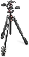 Manfrotto HOBBIST 190XPRO 4 szekciós alu fotó állvány és X-PRO 3W fotó fej állványszett kép