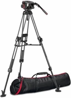 Manfrotto MVK509TWINFC 509 video fej + 645 fast karbon állvány, 2n1 terp. ikerláb kép
