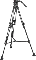 Manfrotto MVK526TWINFA 526 pro video fej + 645 fast alu állvány, 2n1 terp. ikerláb kép