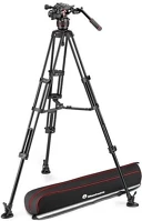 Manfrotto MVK608TWINMA Nitrotech 608 video fej + alu állvány középterpesz, ikerláb kép
