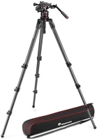 Manfrotto MVK612CTALL Nitrotech 612 video fej + 536 magas cf állvány, szimpla láb kép