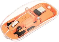 Manhattan 190282 egér - vezetéknélküli, rgb led, átlátszó design, (optikai, 1600dpi) kép