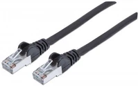 Manhattan 600MHZ, LSOH, 100% RÉZ, 1M Kábel - s/ftp patch (rj45 to rj45, cat7 600mhz, lsoh, 100% réz, 1m, fekete) kép