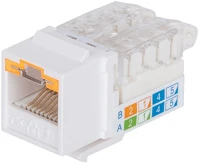 Manhattan 790758 Keystone - cat6 keystone jack, utp árnyékolatlan, rj45, műanyag, fehér kép