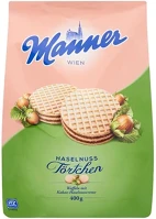 Manner 14.01143 Töltött ostya  törtchen mogyorós 400g kép