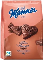 Manner TRÜFFELES 300G Töltött ostya  szív rumos trüffeles 300g kép