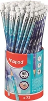 Maped 851827 grafitceruza radírral, ceruzatartó, hb, háromszögletű, maped