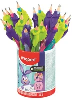 Maped 853503 írástanuló grafitceruza radírral, ceruzatartó, hb, háromszögletű kép