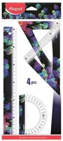 Maped 981833 Vonalzókészlet, műanyag, 4 darabos,  