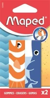 Maped COR_IMA123400 Radír, állatos,  „animals”, vegyes minták, 2 db kép