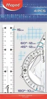 Maped COR_IMA242815 Vonalzókészlet, kicsi, műanyag, 4 darabos,  