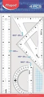 Maped COR_IMA242830 Vonalzókészlet, nagy, műanyag, 4 darabos,  