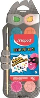 Maped COR_IMA811520 Vízfesték, 12 szín, 30 mm átm/szín + ajándék ecset, kép