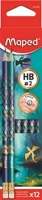 Maped COR_IMA851828 Grafitceruza radírral, hb, háromszögletű,  