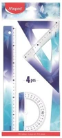 Maped COR_IMA981899 Vonalzókészlet, műanyag, törhetetlen, 4 darabos,  „arctic jégvilág” kép