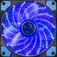 Marvo FN-10 BL Cooler 12cm -  (16db; max. 90,38 m3/h; 3pin csatlakozó; ház hűtésre, kék led) kép