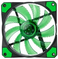 Marvo FN-10 GN Cooler 12cm -  (16db; max. 90,38 m3/h; 3pin csatlakozó; ház hűtésre, zöld led) kép