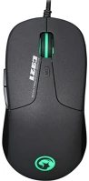 Marvo G921 Egér -  (pixart 3325, 5000dpi, 1000hz, 6 gomb, led, harisnyázott kábel, fekete) kép