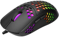 Marvo G961 Egér -  (optikai, paw3327db+by8801 szenzor, 12000dpi, 6 gomb, makro, fekete, rgb) kép