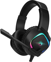 Marvo HG9013 Fejhallgató -  (7.1, mikrofon, usb, hangerőszabályzó, rgb led, nagy-párnás, 2m kábel, fekete) kép