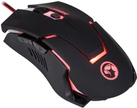 Marvo M310 Egér -  (optikai, 2400dpi, 6 gomb, led, harisnyázott kábel, fekete) kép