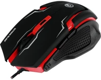 Marvo M319 RD Egér -  (optikai, 2400dpi, 6 gomb, harisnyázott kábel, fekete-piros) kép