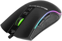 Marvo M513 Egér -  (optikai, 4800dpi, 7 gomb, rgb led, harisnyázott kábel, fekete) kép