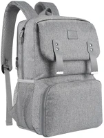 Matein 1161 Usb laptop hátizsák / ebéd táska 15.6'' szürke kép