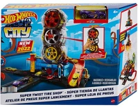Mattel HDP02 Hot wheels: city tripla kerekes gumiszerviz játékszett kép
