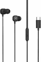 Maxell 348566 square vezetékes fülhallgató mikrofonnal, type-c csatlakozóval, fekete () kép