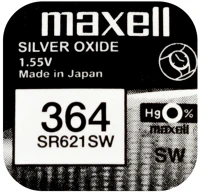 Maxell SR621SW 1,55 v ezüst-oxid gombelem kép