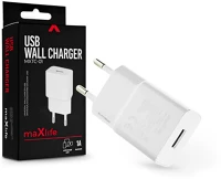 Maxlife TF-0010 1a usb fehér hálózati töltő kép