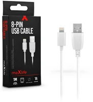 Maxlife TF-0113 1m usb-lightning fehér adat- és töltőkábel kép