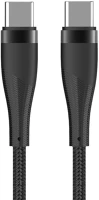 Maxlife TF5900495076915 Maxlife mxuc-08 kábel - type-c (usb-c) / type-c (usb-c) fekete szövet kép