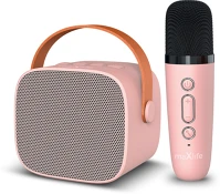 Maxlife TF5900495094117 Mxks-100 - pink bluetooth hangszóró, karaoke mikrofonnal kép