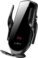 Maxlife TF5900495473837 fekete szellőzőrácsra rögzíthető automata telefontartó, vezeték kép