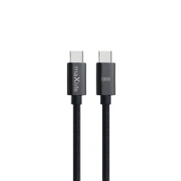 Maxlife TF5906961935168 mxuc-12 kábel - type-c (usb-c) / type-c (usb-c) fekete szövet kábel 2m kép