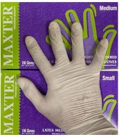 Maxter 1000M Gumikesztyű latex púderes m 100 db/doboz kép