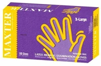 Maxter DA503XSZHT9555002105808 Gumikesztyű  latex púdermentes 